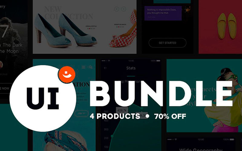 Download Pixelbuddha — бандл продуктов для пользовательского интерфейса / Pixelbuddha UI Tiles  - Адаптивный UI элементы на тему графика ui ux kit mobile web template layout sketch psd ecommerce ios blog social