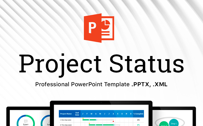 Project Status - Professional PowerPoint template