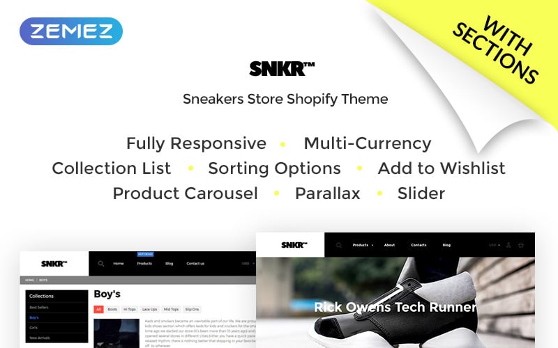 SNKR - Sneakers Store Shopify Theme #68549