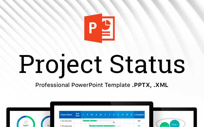 Status projektu - profesjonalny szablon PowerPoint