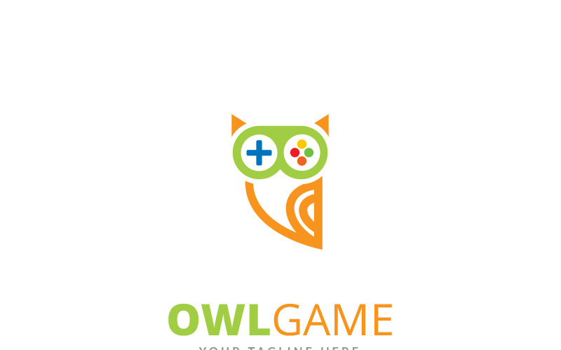 Baykuş Oyun Logo Şablonu
