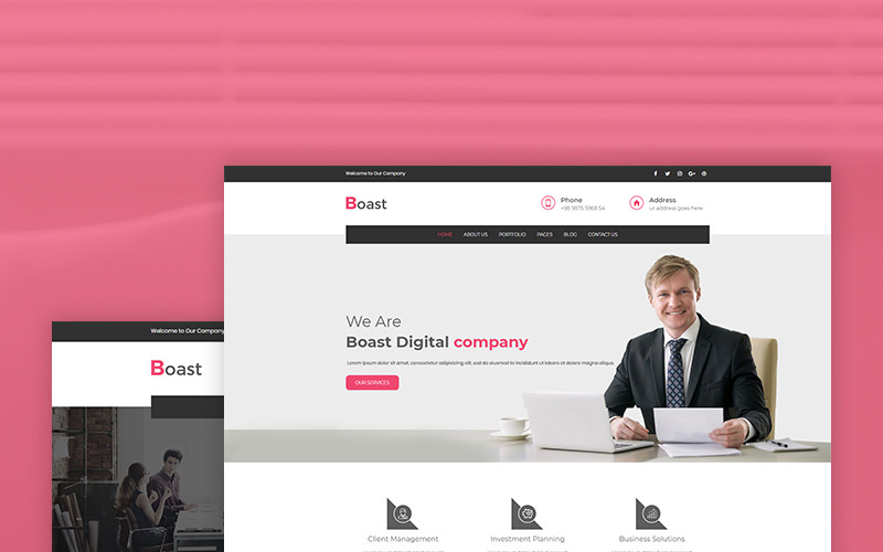 Boast - Modèle de site Web d'entreprise