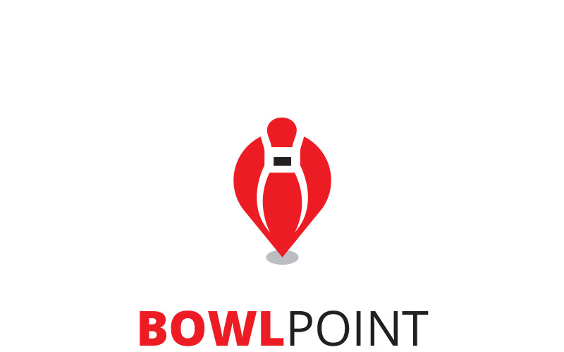 Download Шаблон логотипа "Bowl Point Logo Template" / Bowl Point Logo Template - Шаблон логотипа на тему графика badge ball bowl bowling logo champion championship club competition concept emblem equipment fun game hobby illustration lane league match pin