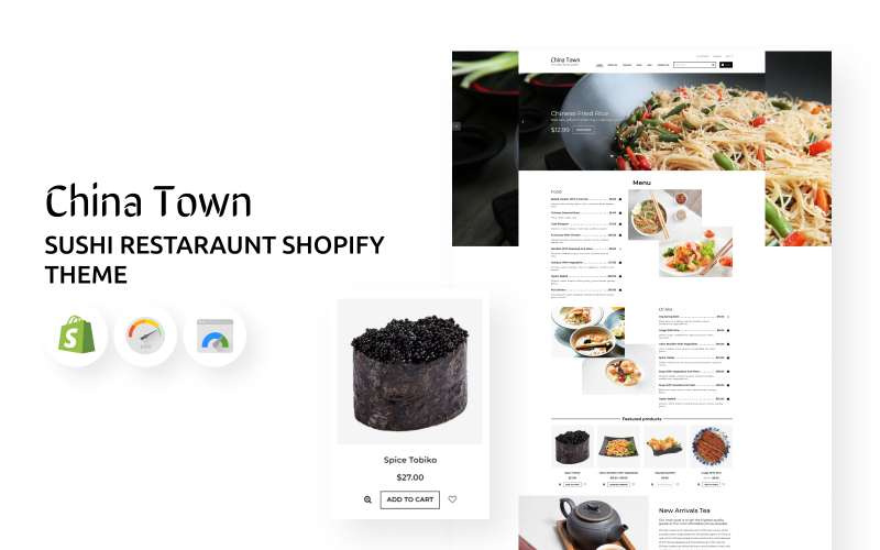 China Town - Tema de Shopify para restaurante de sushi