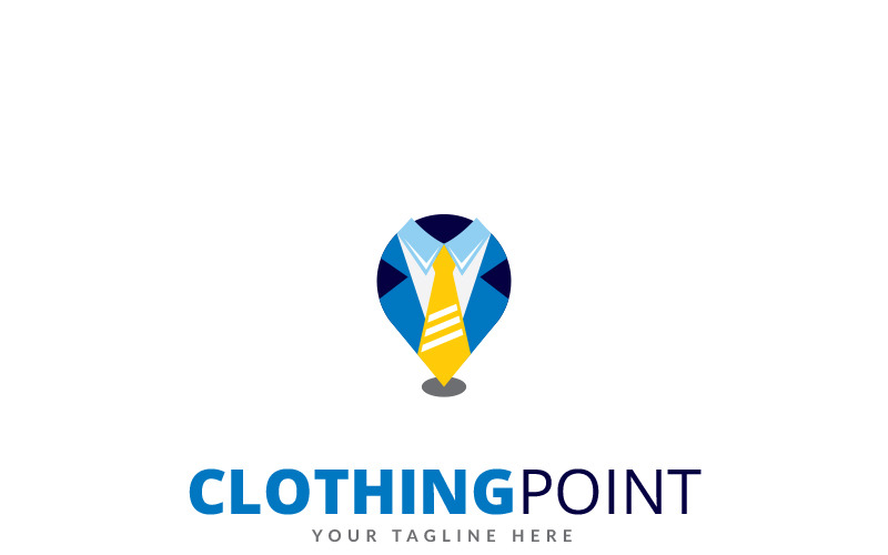 Download Шаблон логотипа "Clothing Point Logo Template" / Clothing Point Logo Template - Шаблон логотипа на тему графика branding clean clothes point creative dresses fashion center spot hanger laundry finder locator map modern pin style tracker trends wardrobe