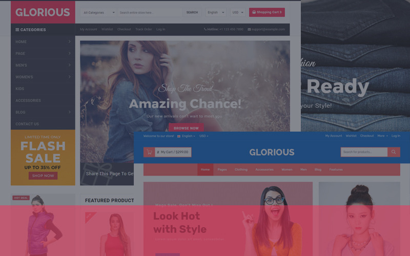 Glorious - uniwersalny szablon witryny internetowej Marketplace