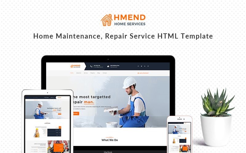 Hmend - Modèle de site Web de maintenance à domicile, service de réparation