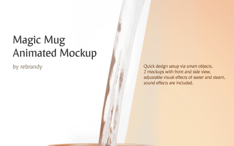Maqueta de producto animado de Magic Mug