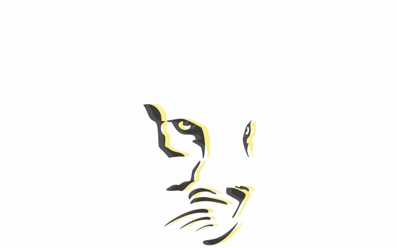 Modèle de logo de tigre féroce