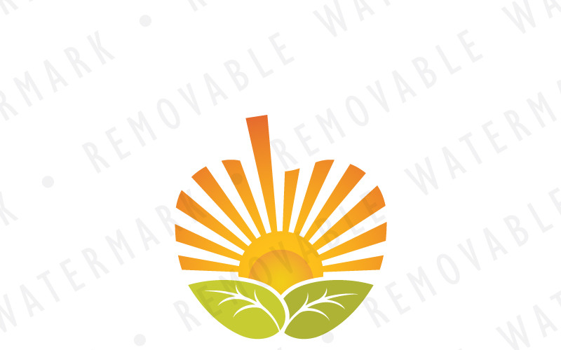 Modelo de logotipo Apple Sunrise