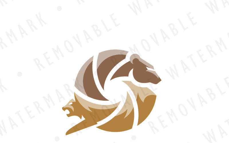 Modelo de logotipo de fotografia de vida selvagem