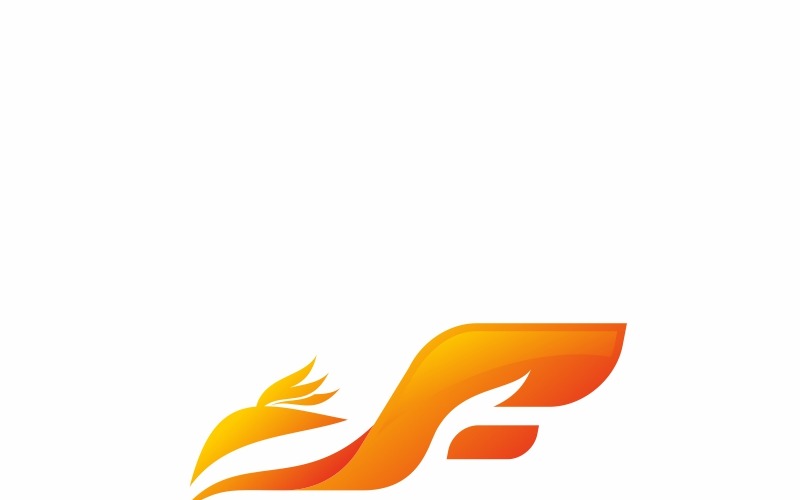 Phoenix fågel logotyp mall