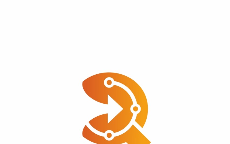 Шаблон логотипа буквы Q качества данных