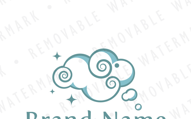 Шаблон логотипа облако овец