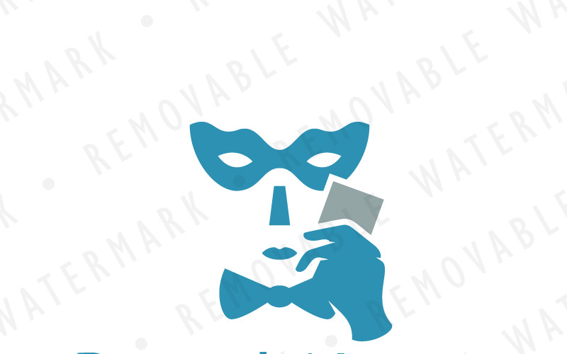 Шаблон логотипа скрытого лица