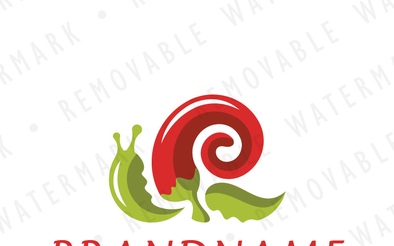 Шаблон логотипа улитка с перцем чили