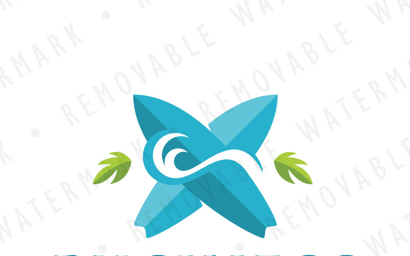 Tidal Wave Surfing Logo Mall