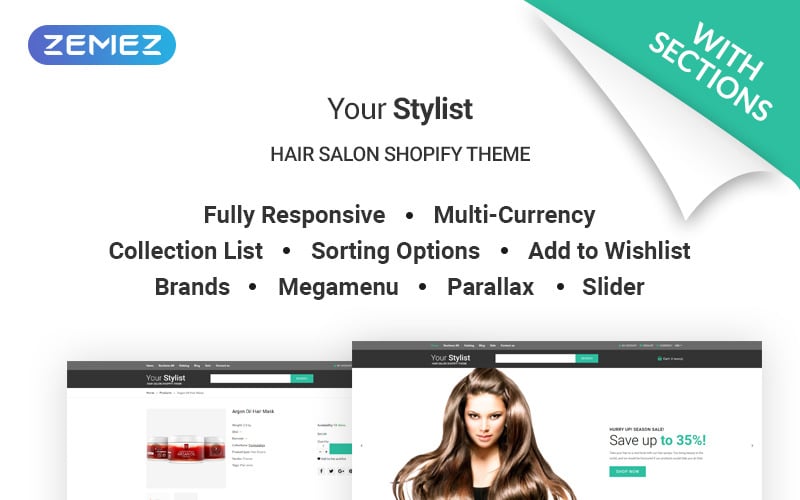 парикмахерская shopify тема