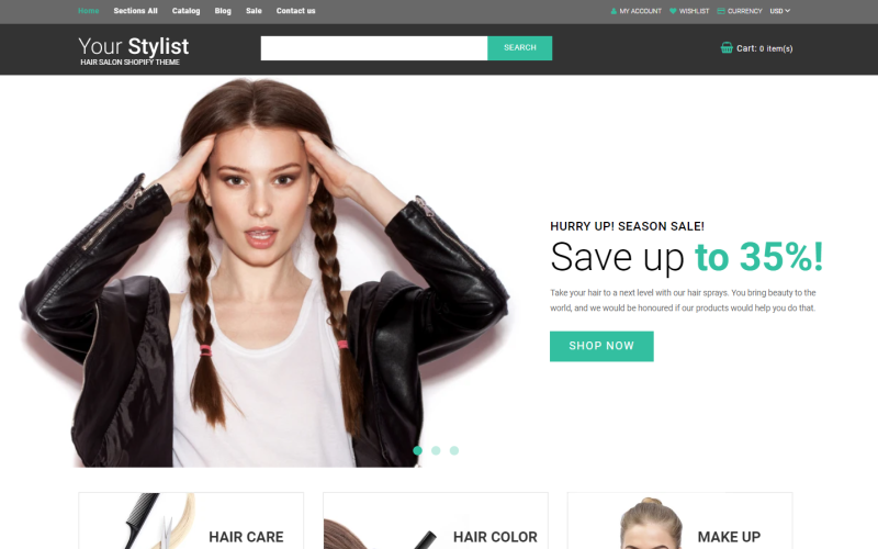 YourStylist - тема для парикмахерской Shopify