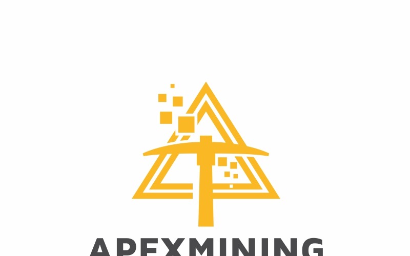 Apex Mining Crypto Logo logó sablon