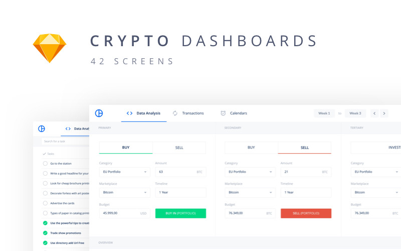 Download UI элементы "Crypto Web Kit UI Elements" / Crypto Web Kit UI Elements - UI элементы на тему графика dashboard web app desktop minimal white crypto bitcoin ehtereum currency finance dash board