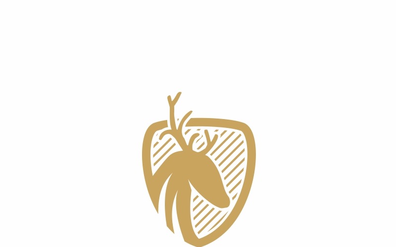 Deer Shield Logo sjabloon