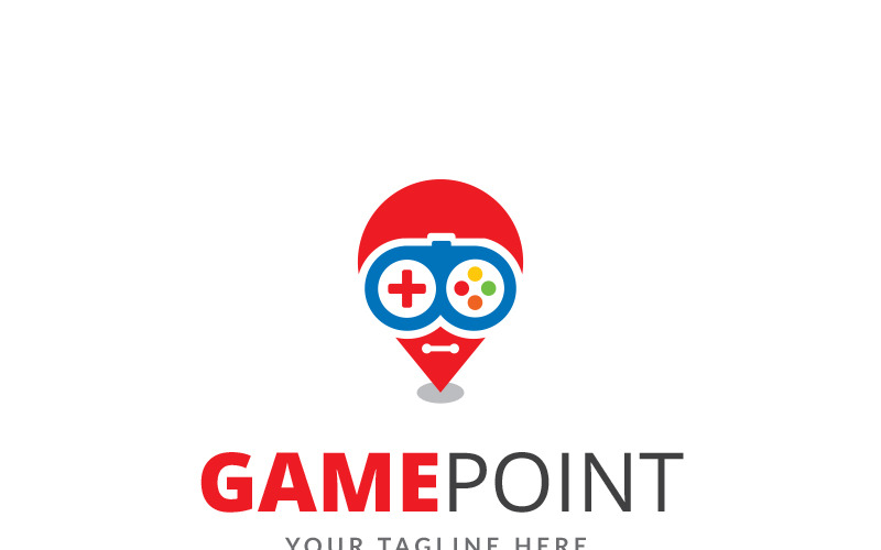 Download Шаблон логотипа "Game Point Logo Template" / Game Point Logo Template - Шаблон логотипа на тему графика app application blog business buttons controller creative studio creativity developers development freak media community game chat clever logo gamers games
