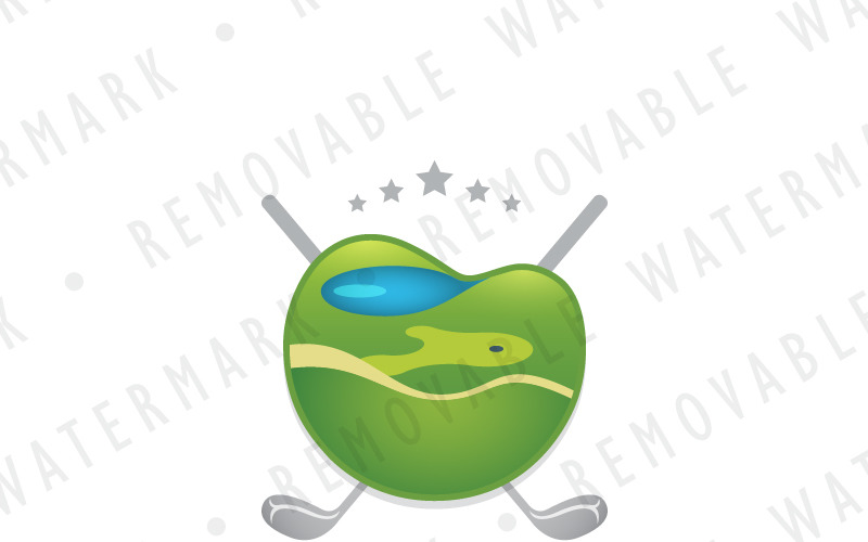 Download Шаблон логотипа "Golf Course Emblem Logo Template" / Golf Course Emblem Logo Template - Шаблон логотипа на тему графика sport golf landscape club game course scenery emblem cross event accessory logo design template fashion championship resort badge award victory