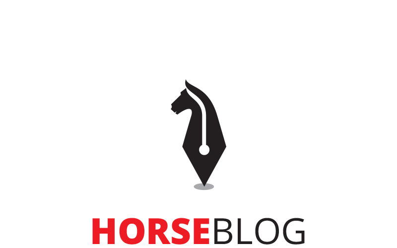 Download Шаблон логотипа "Horse News Logo Template" / Horse News Logo Template - Шаблон логотипа на тему графика agency analytic battle black blog business chess board horse chessblog club consultant content empires feather line marketing master media news