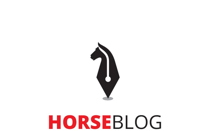 Кінь Новини логотип шаблон