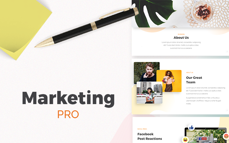 Marketing PRO Presentation PowerPoint template