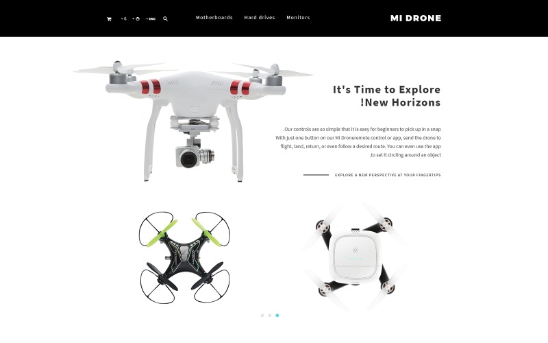 Mi Drone - Drone Mağazası OpenCart Şablonu