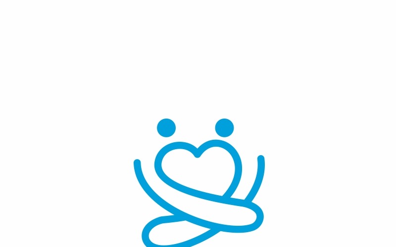 Plantilla de logotipo de cuidado de amor