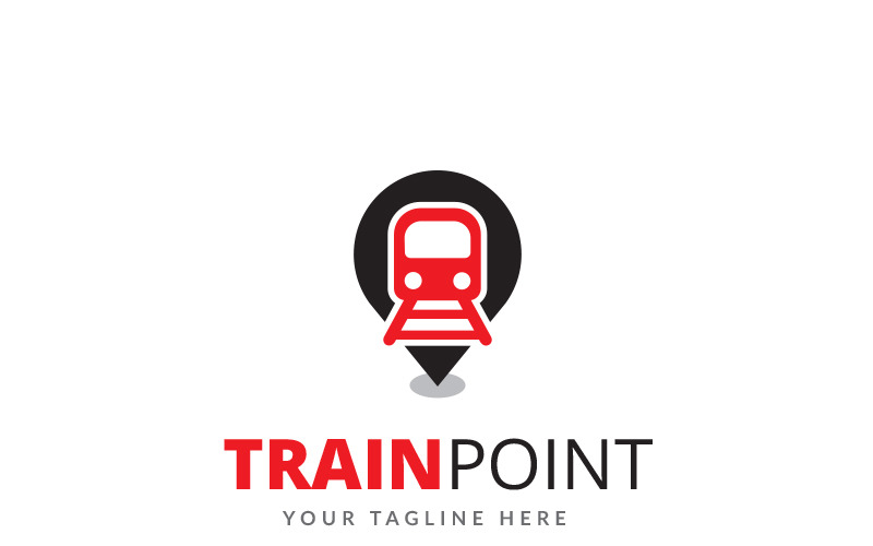 Plantilla de logotipo de punto de tren