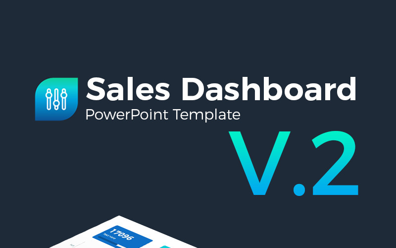Презентація інформаційної панелі продажів шаблон PowerPoint