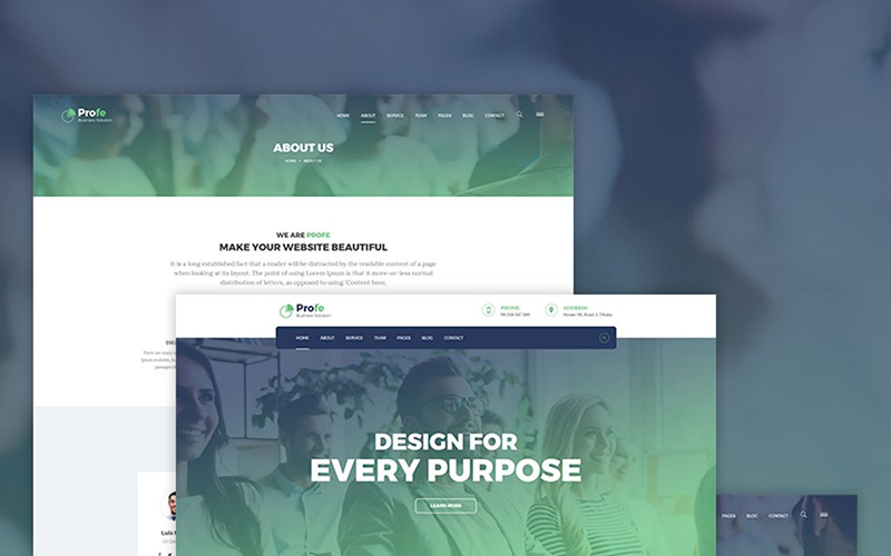 Profe - Sjabloon voor zakelijke websites