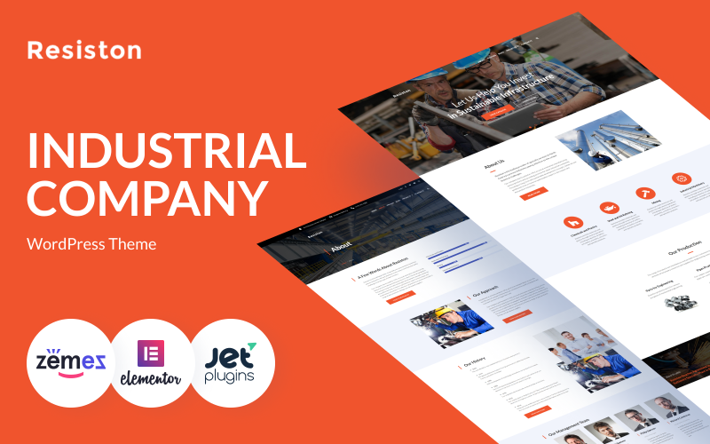 Resiston - Industrial Company WordPress Elementor Teması