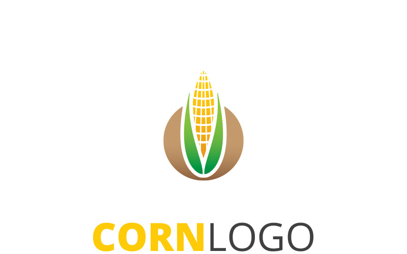 Шаблон логотипа кукурузы