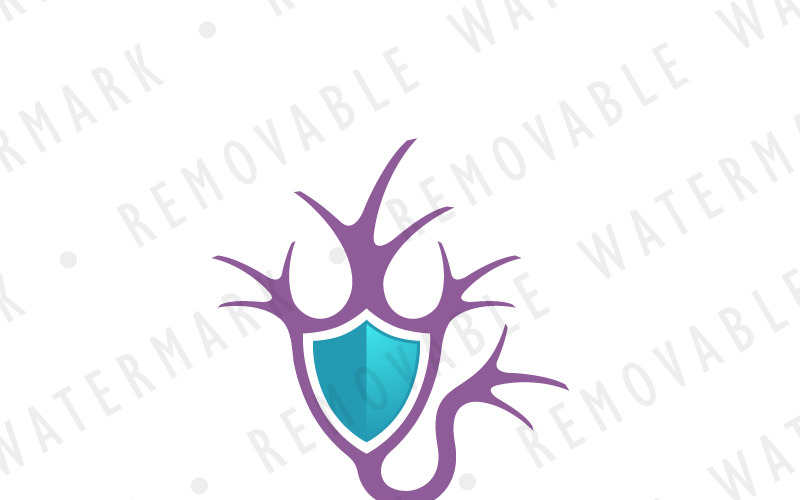 Шаблон логотипа нейронной защиты