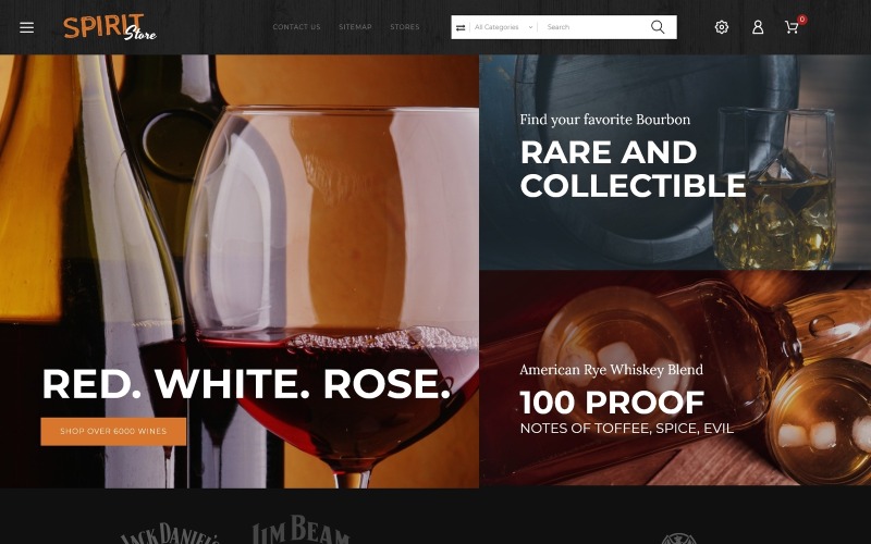 Spirit - Tema da PrestaShop da loja de bebidas