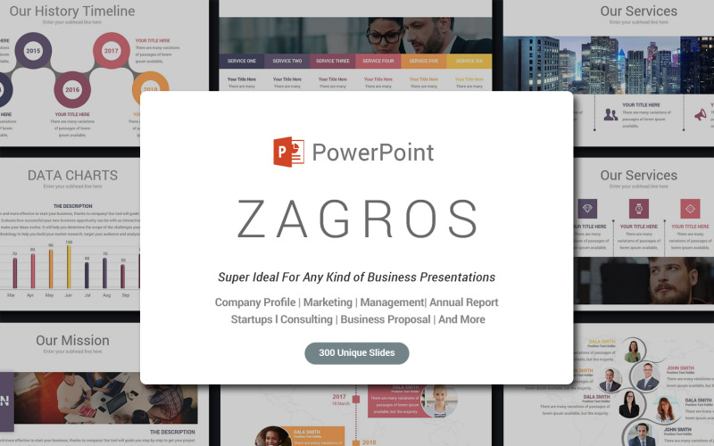 Zagros PowerPoint-sjabloon