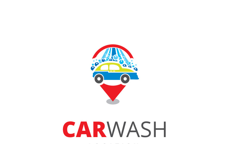 Download Шаблон логотипа "Car Wash Point - Logo Template" / Car Wash Point - Logo Template - Шаблон логотипа на тему графика car wash point location auto branding bubbles business car wash carwash center cleaning commercial company creative design detailing eps equipment