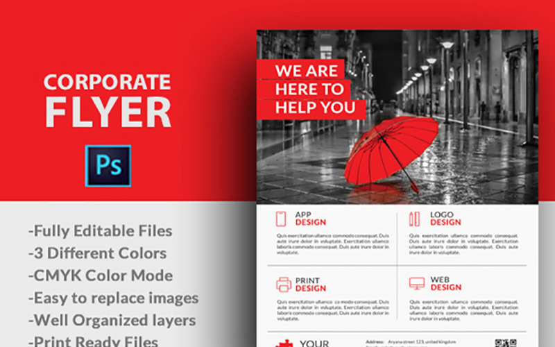 Download Фирменный стиль "Corporate Flyer for Business Companies - Corporate Identity Template" / Corporate Flyer for Business Companies - Corporate Identity Template - Фирменный стиль на тему графика business poster clean design corporate flyer new creative template illustrator latest marketing multipurpose promotion