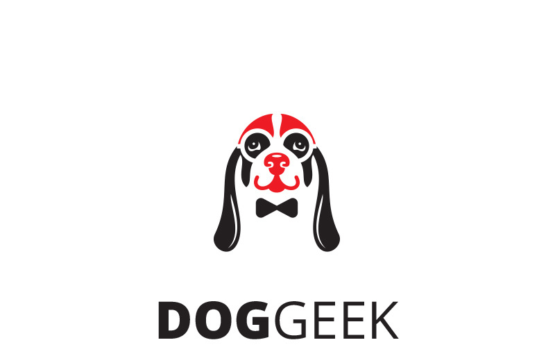 Download Шаблон логотипа "Dog Geek - Logo Template" / Dog Geek - Logo Template - Шаблон логотипа на тему графика animal logo auto automobile blue brand logo car company corporate creative design dog free templates geek icon product music nerd