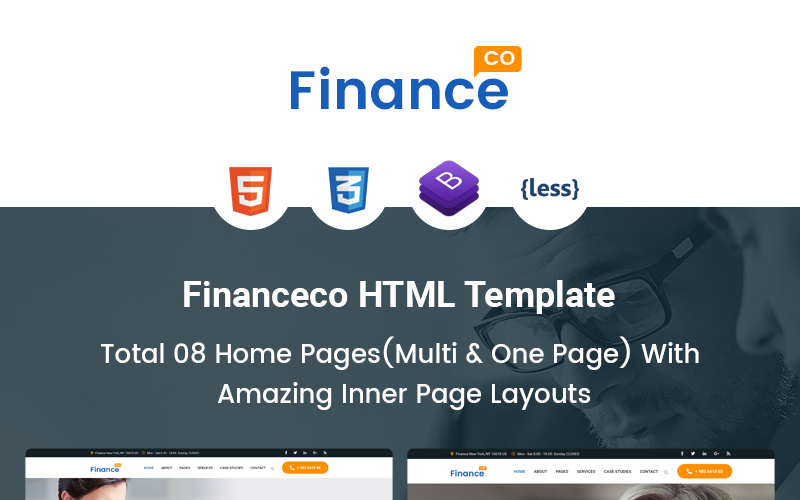 Financeco - Websitesjabloon Financiën Corporate & Consulting
