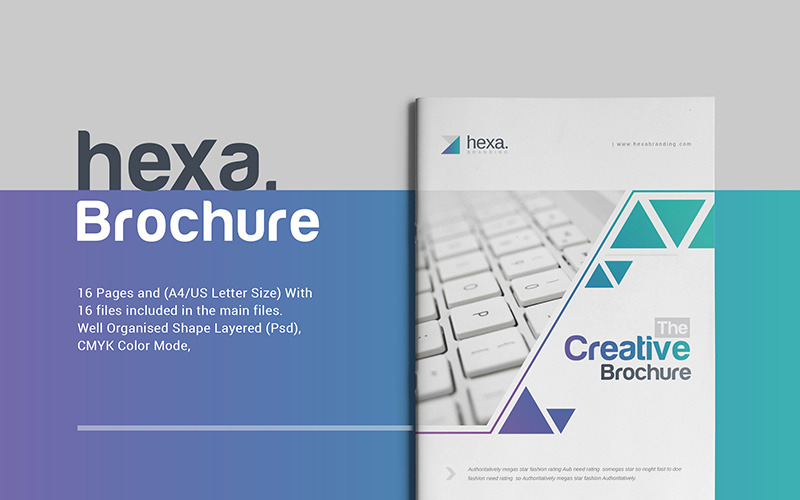 Hexa-broschyr - mall för företagsidentitet
