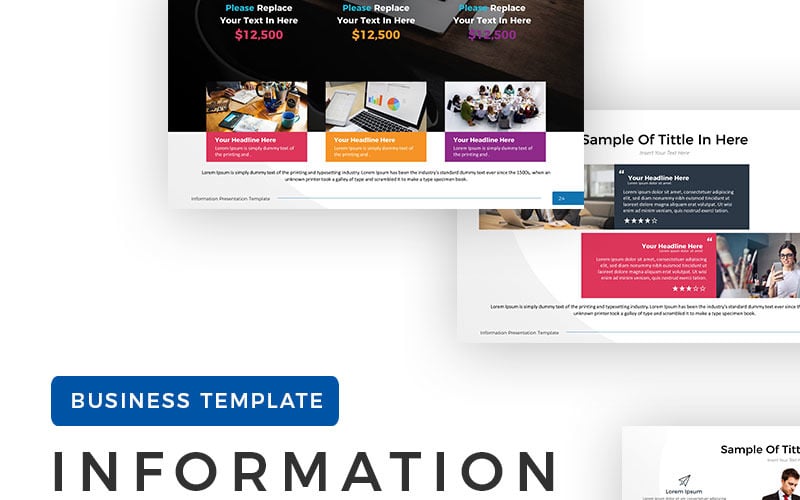 Informações - modelo de PowerPoint de apresentação de negócios