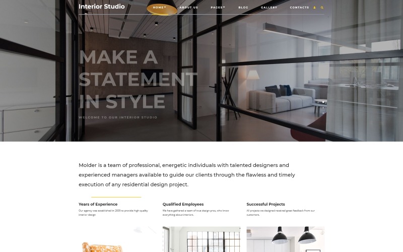 Intérieurs distinctifs - Modèle Joomla de l'agence de design d'intérieur et de construction