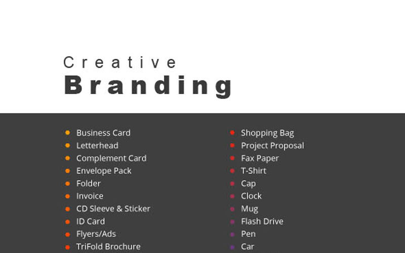 Kreativní papírnictví Branding Pack - šablona Corporate Identity