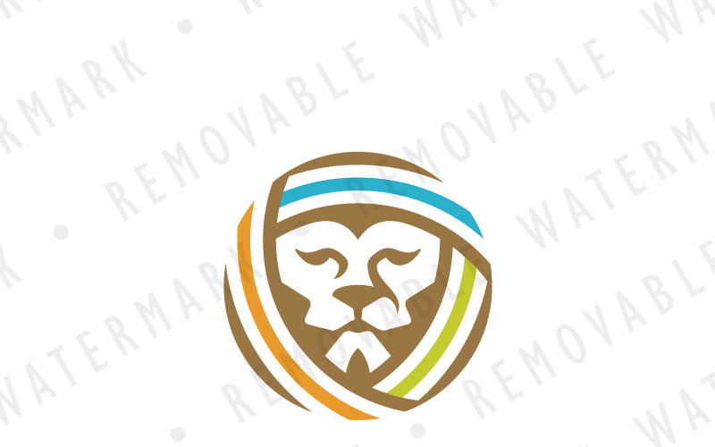 Lion tkaniny Logo šablona
